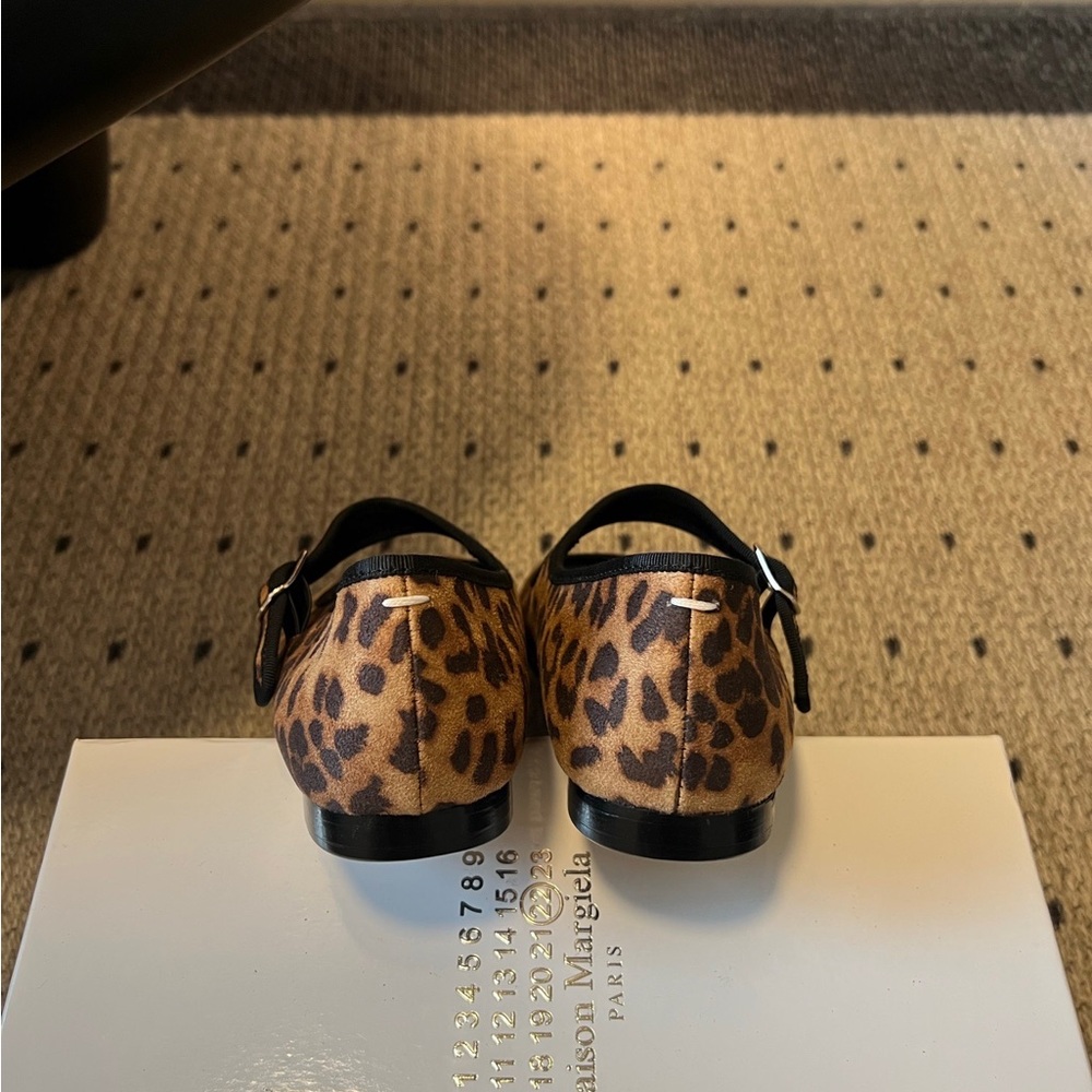 Maison Martin Margiela Leopard Print Tabi Mary Jane Flats - Brown/Black - Picture 8 of 8